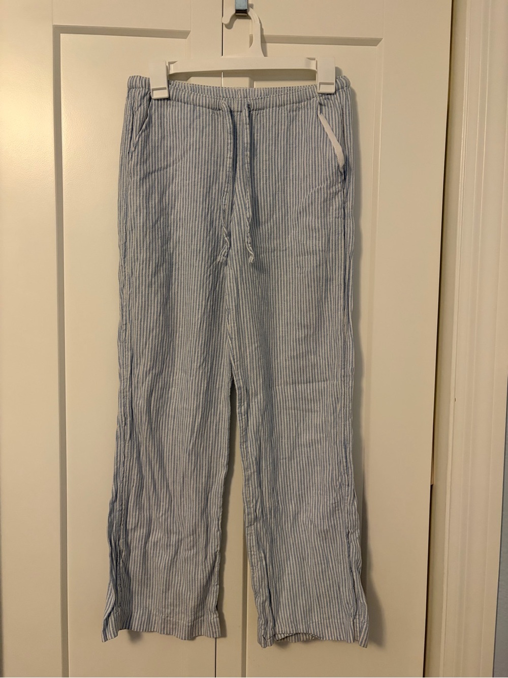 Hollister Blue & White Linen Pants XS